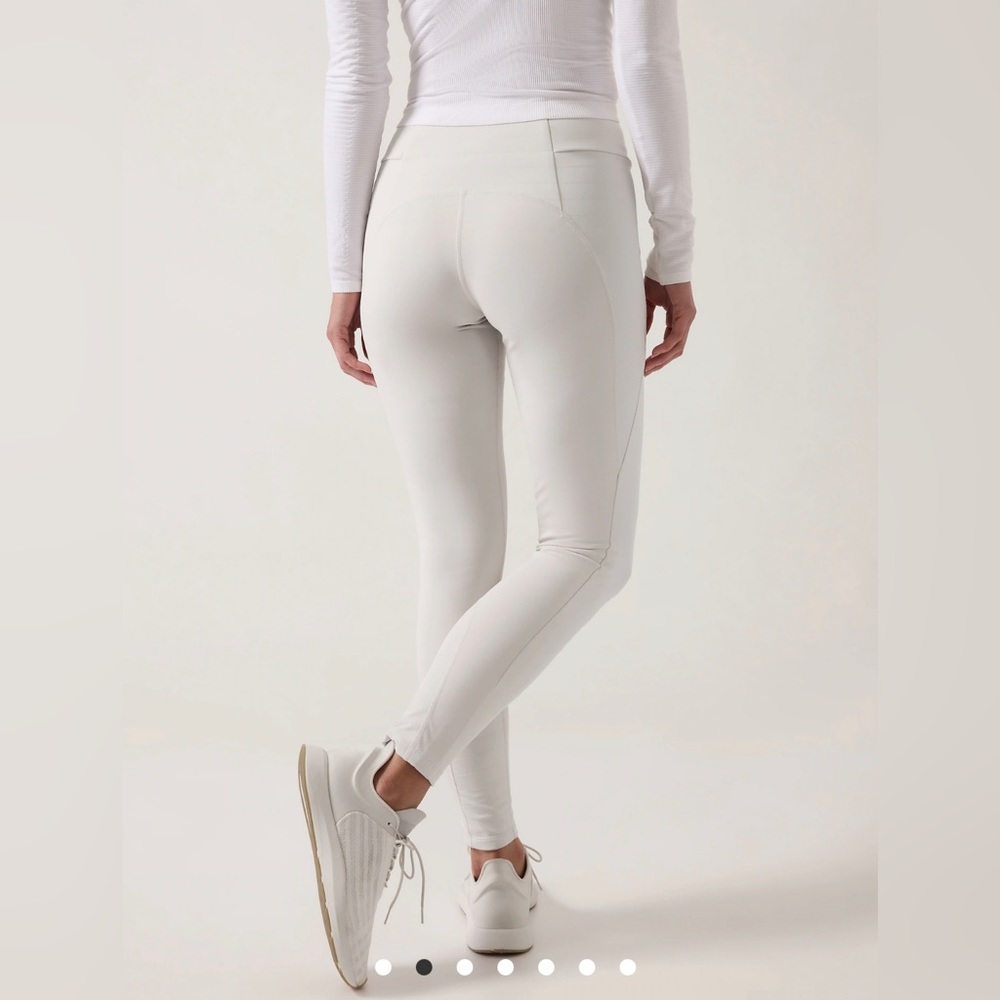 Athleta Peak Hybrid Fleece Tight, size medium, birch grey, NWOT